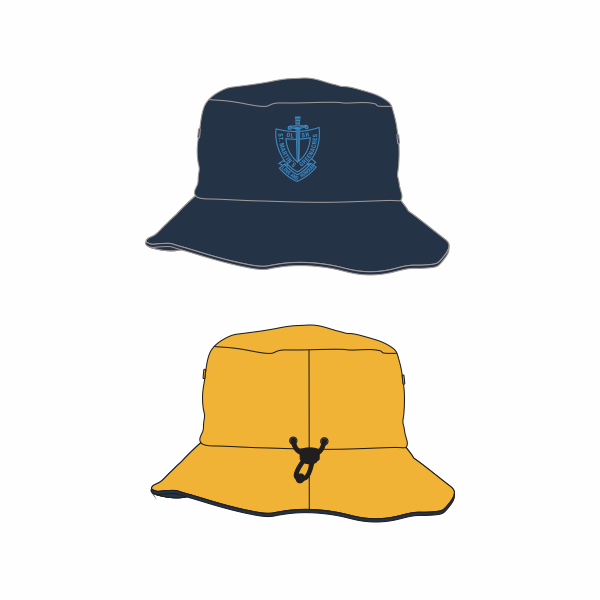 St Martin's Catholic PS | Bucket Hat - Reversible - Navy/Gold