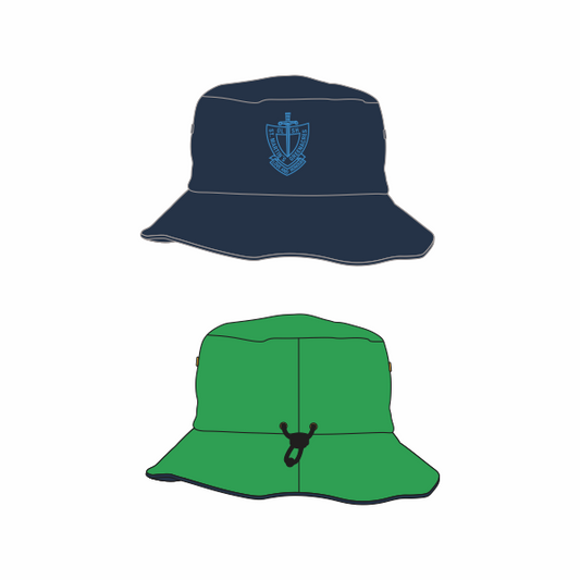 St Martin's Catholic PS | Bucket Hat - Reversible - Navy/Emerald