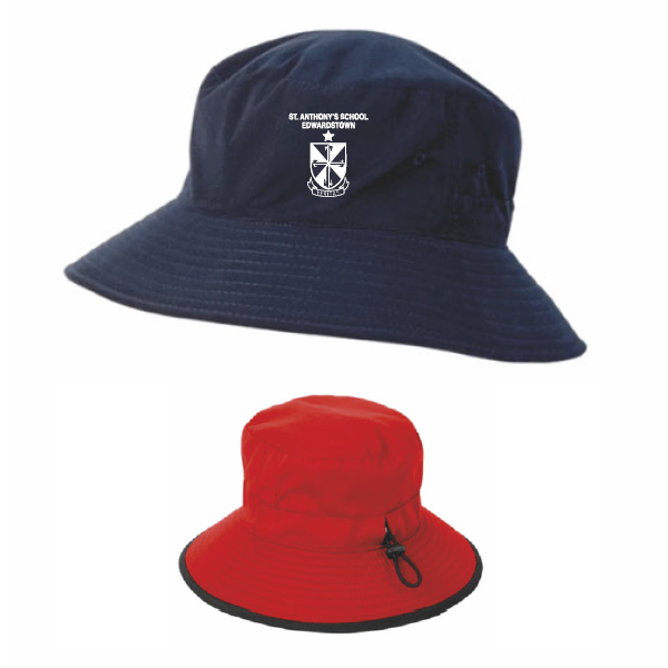 St Anthonys Edwardstown Bucket Hat Reversible Navy,Red